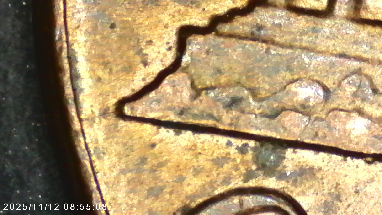 1983 Lincoln Cent Die crack on reverse at bottom corners of Lincoln Memorial
