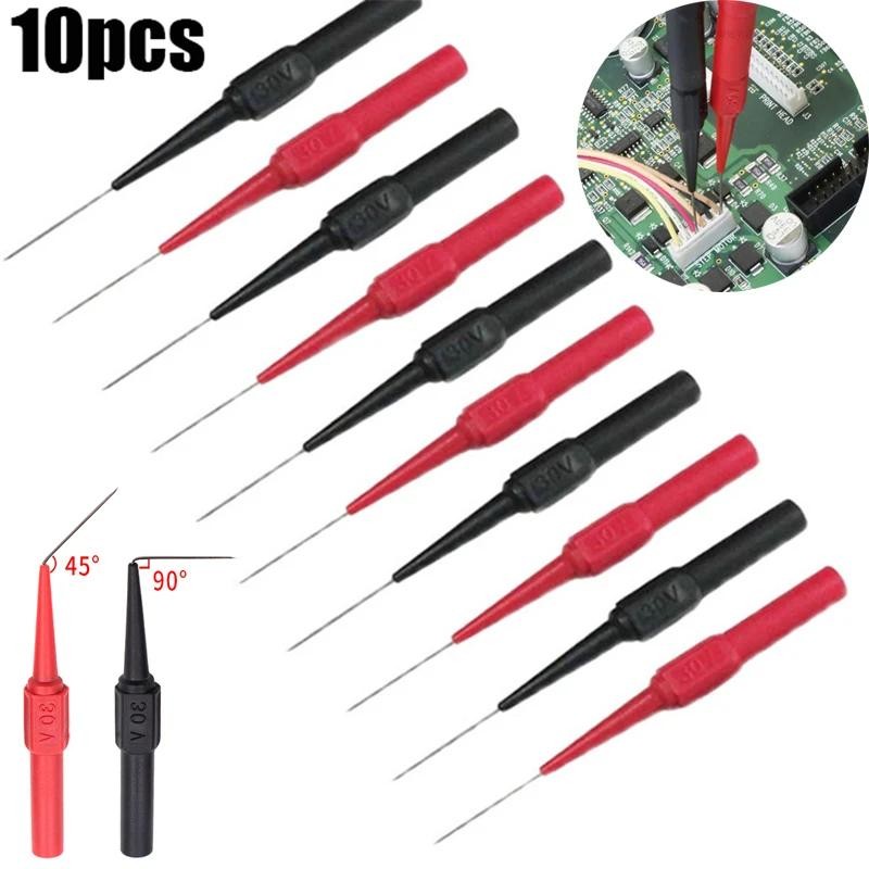 10pcs Multimeter Back Probe Kit 30V Test Lead Extension Automotive Needle 0.7mm