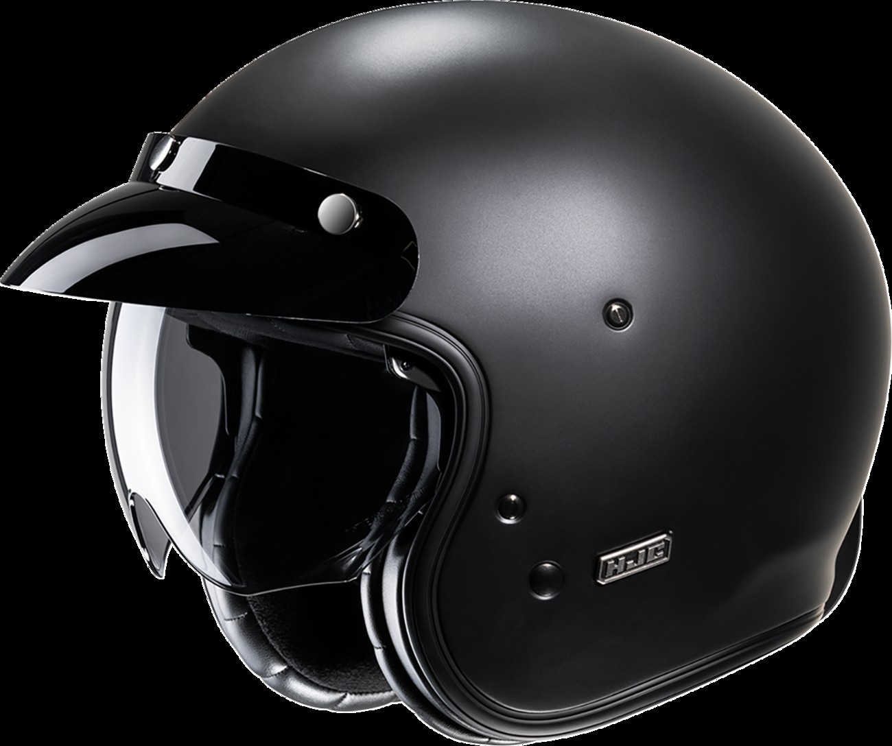 HJC JA20NUS4XBSV V31 Solid Open Face Motorcycle Helmet, Semi Flat Black, Small