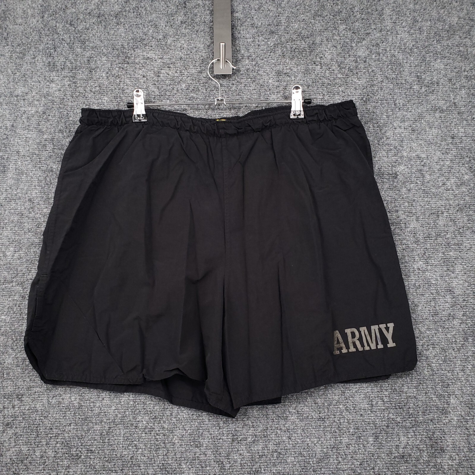 US Army Shorts Men M Medium Black PFU Trunks Physical Fitness Uniform Drawstring