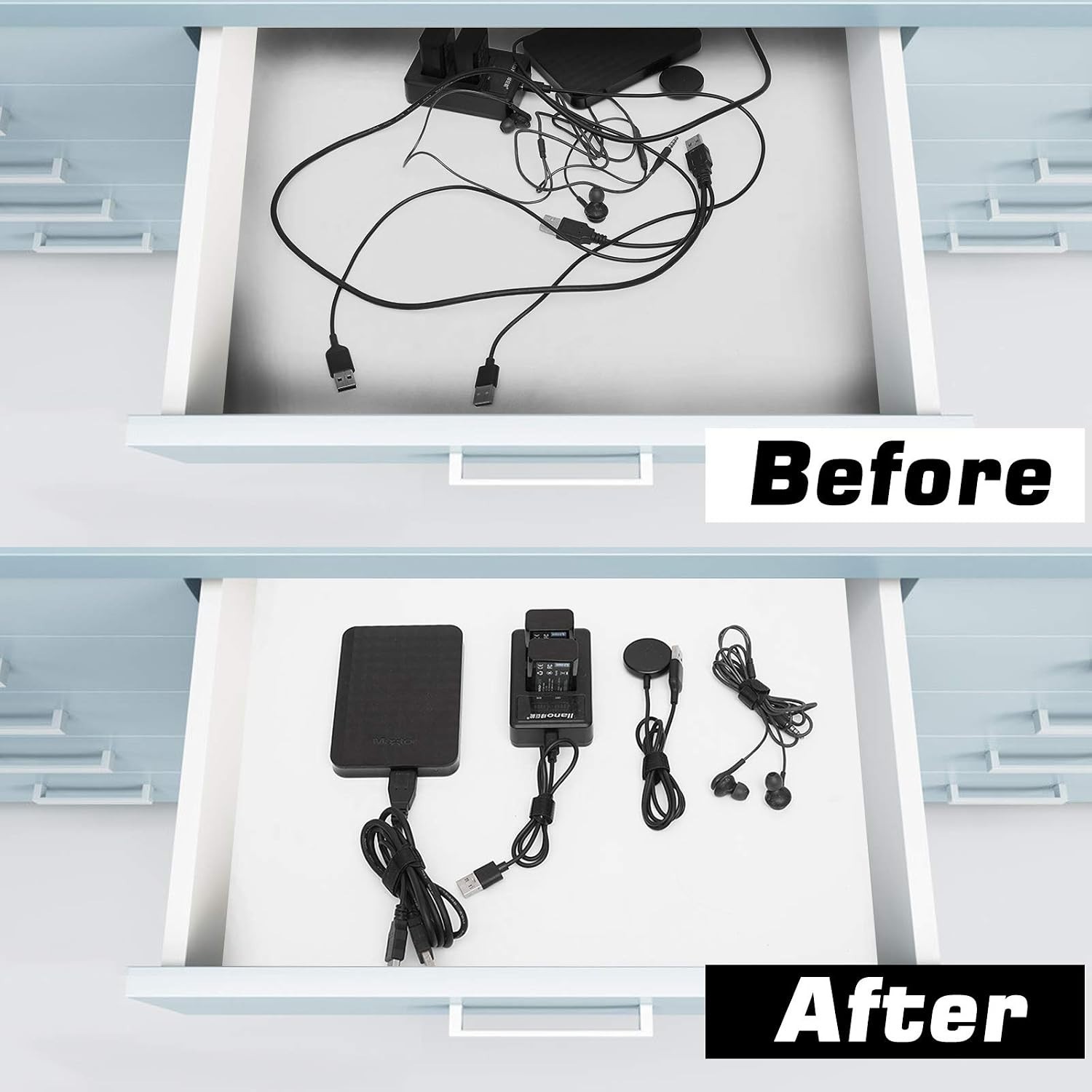 150PCS Multi-Size Reusable Cable Ties for Efficient Cable Management