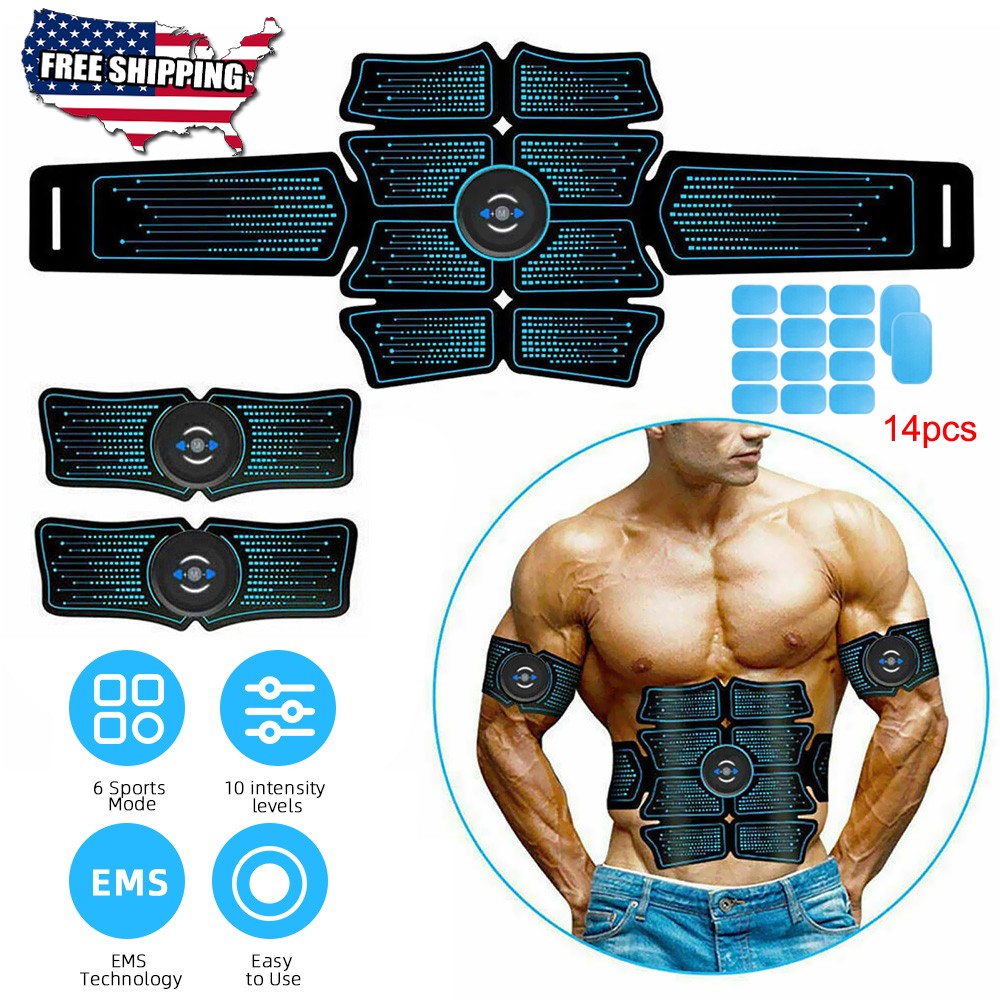 EMS ABS Abdominal Muscle Core Toning Trainer Stimulator Toner Tactical Gym Belt