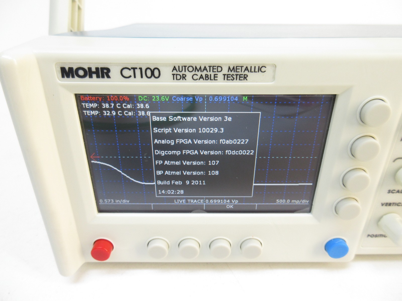 MOHR CT100 High Resolution TDR Cable Testers - 44 Operation Hours, DATA, REMOTE