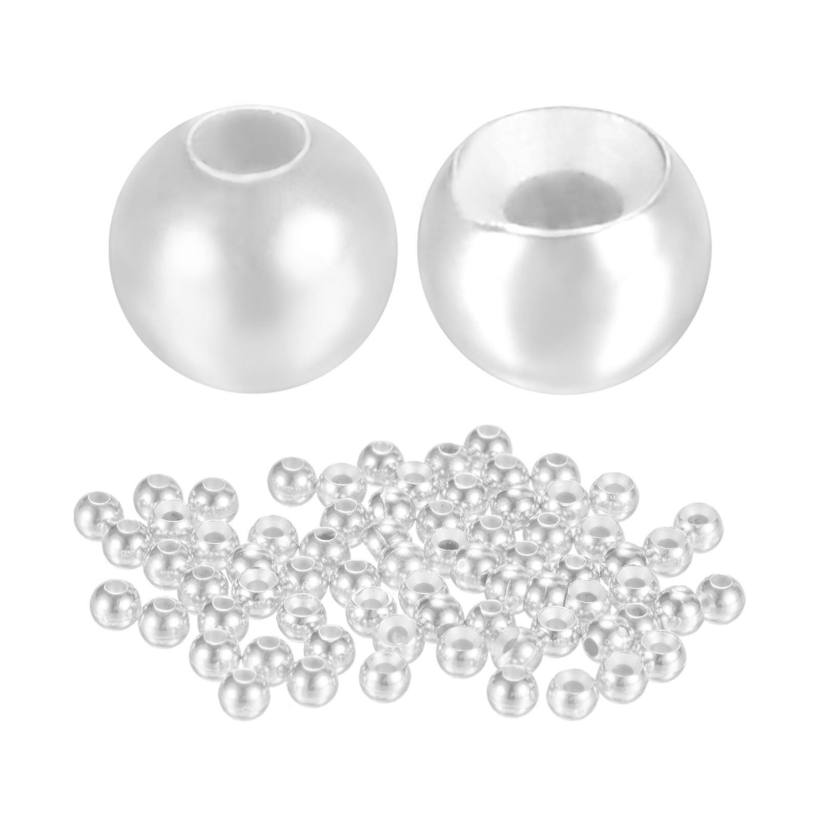 2.5mm Tungsten Beads for Fly Tying [100PCS] - Tapered Hole [Silver Tone]