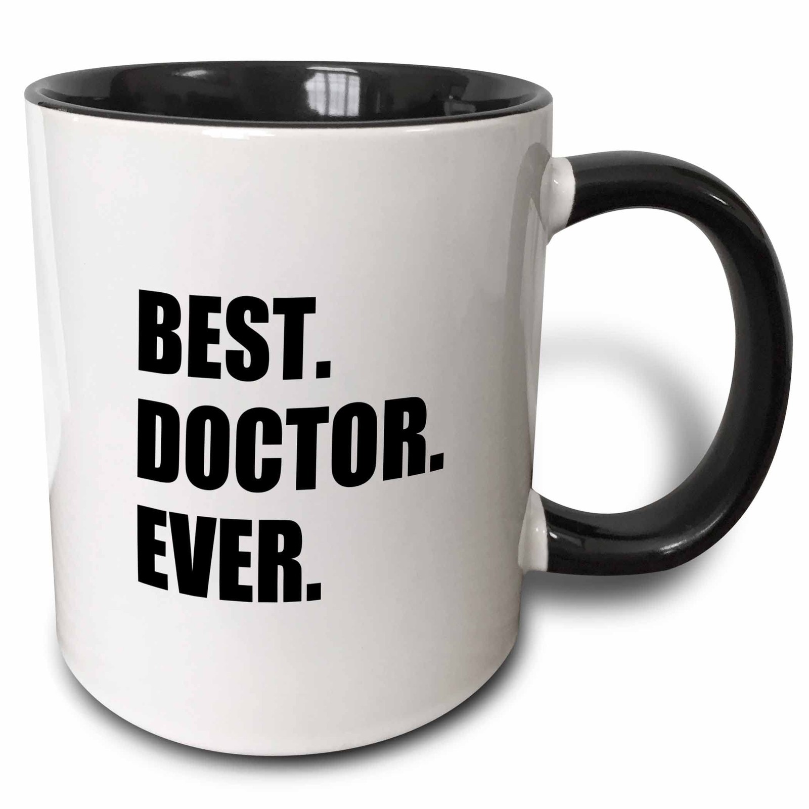 3dRose Best Doctor Ever Two Tone Black Mug 11oz Fun Gift for GPS Specialists DRS