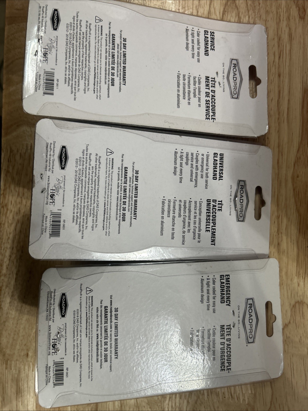 RoadPro Gladhand Bundle Universal, Emergency, And service