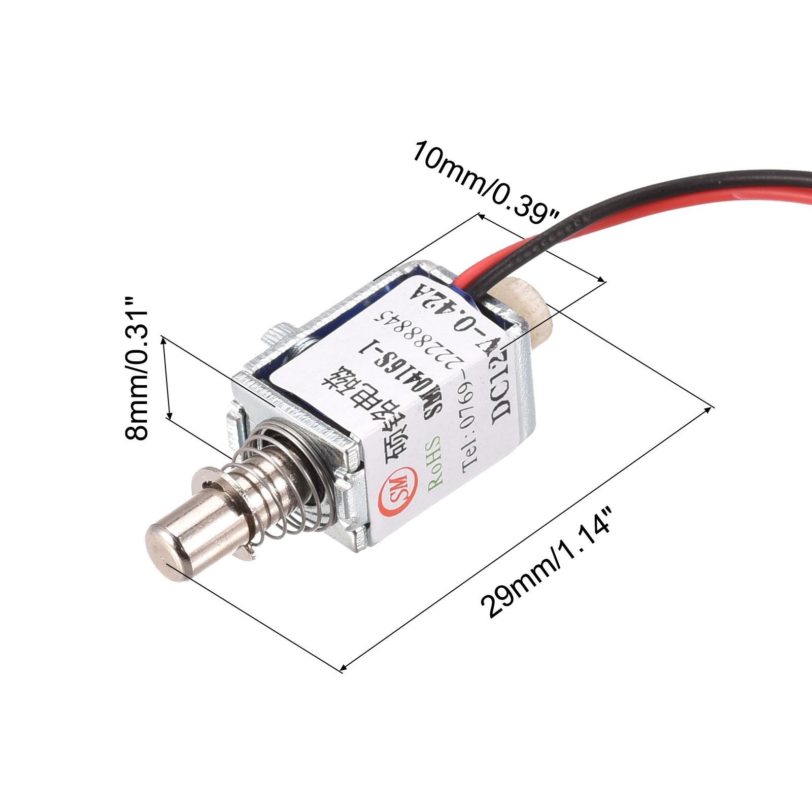 Mini Electromagnetic Solenoid Push Pull Type DC12V 0.42A,