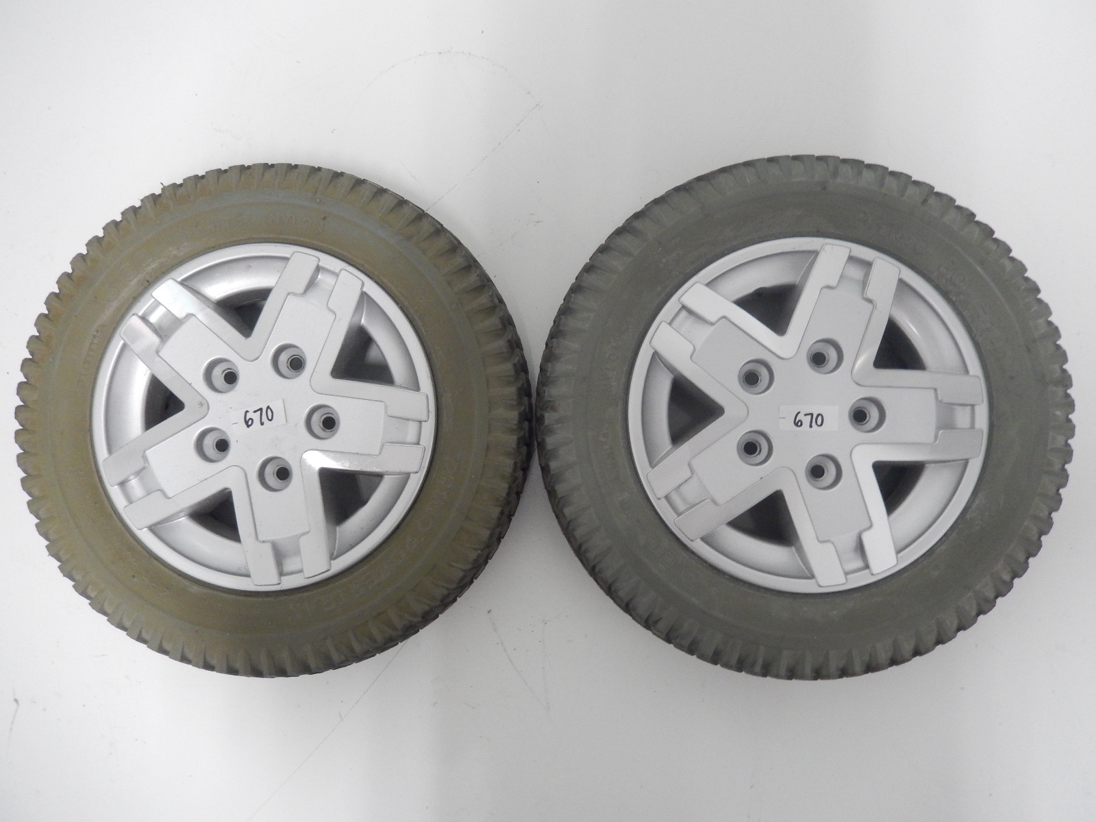 Quantum Powerchair Solid Tires and Rims 3.00-8 #670