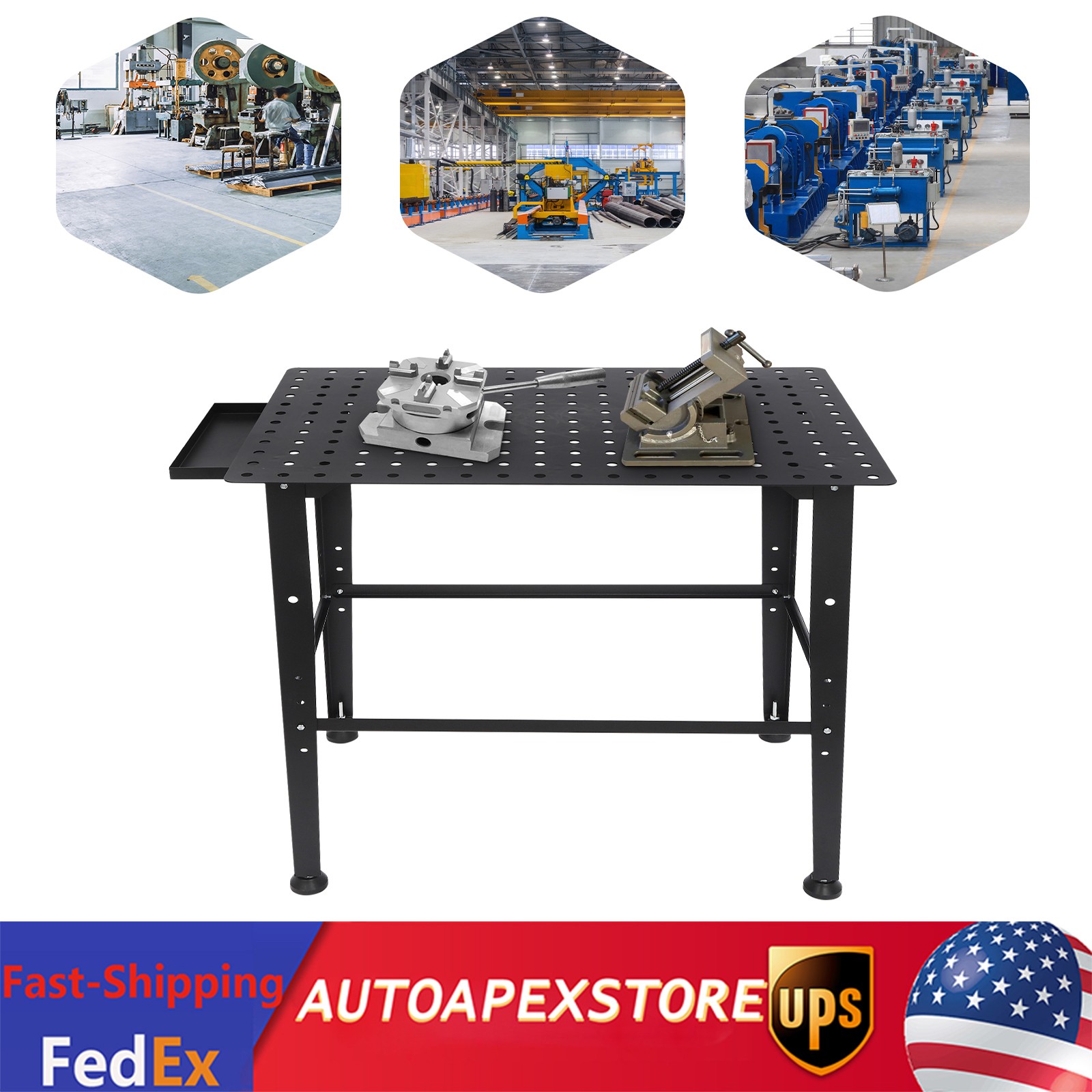 600LBS 36x24 Steel Welding Table Welding Fabrication Table Universal Work Table