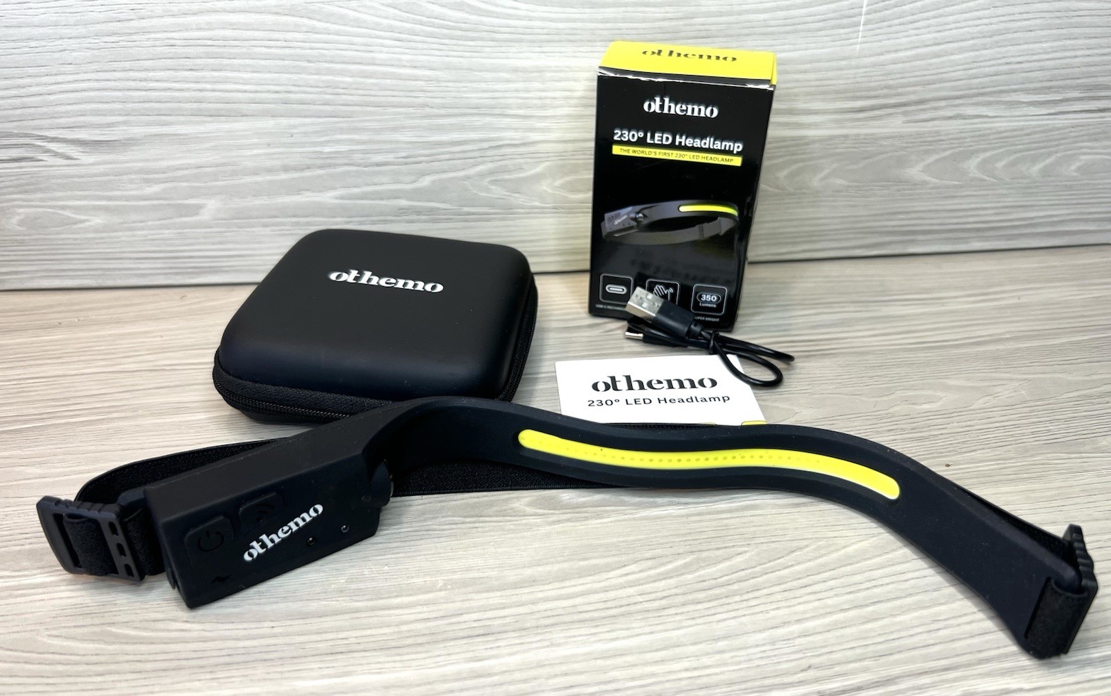 Headlamp Rechargeable With Case Othemo 230 Led Headlamp, Wide Beam with Mode