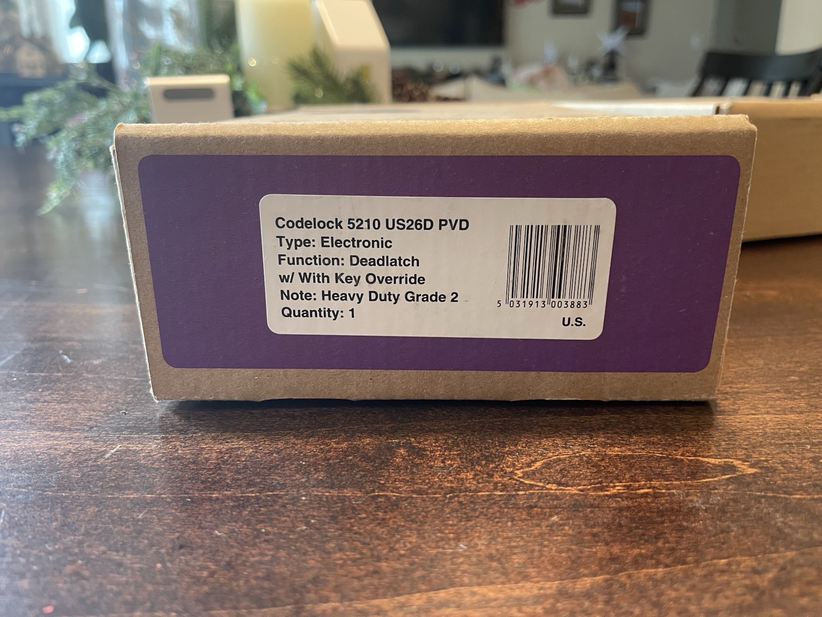Codelocks CL5210 Electronic Keypad Deadlatch Lock Grade 2 w/ Key – Open Box