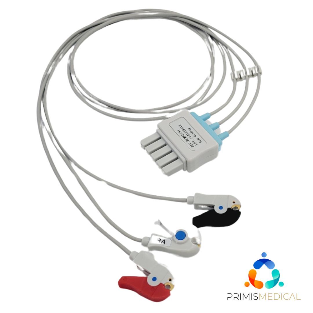Pacific Medical NLMR5231 Mindray 3-Lead ECG Dual Pin Leadwire
