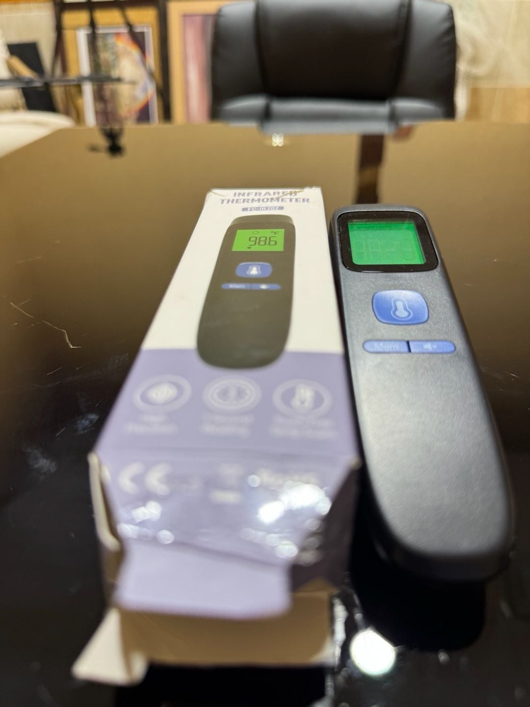ANMEATE No Touch Forehead Thermometer Infrared Digital Baby Adult Fever Alarm