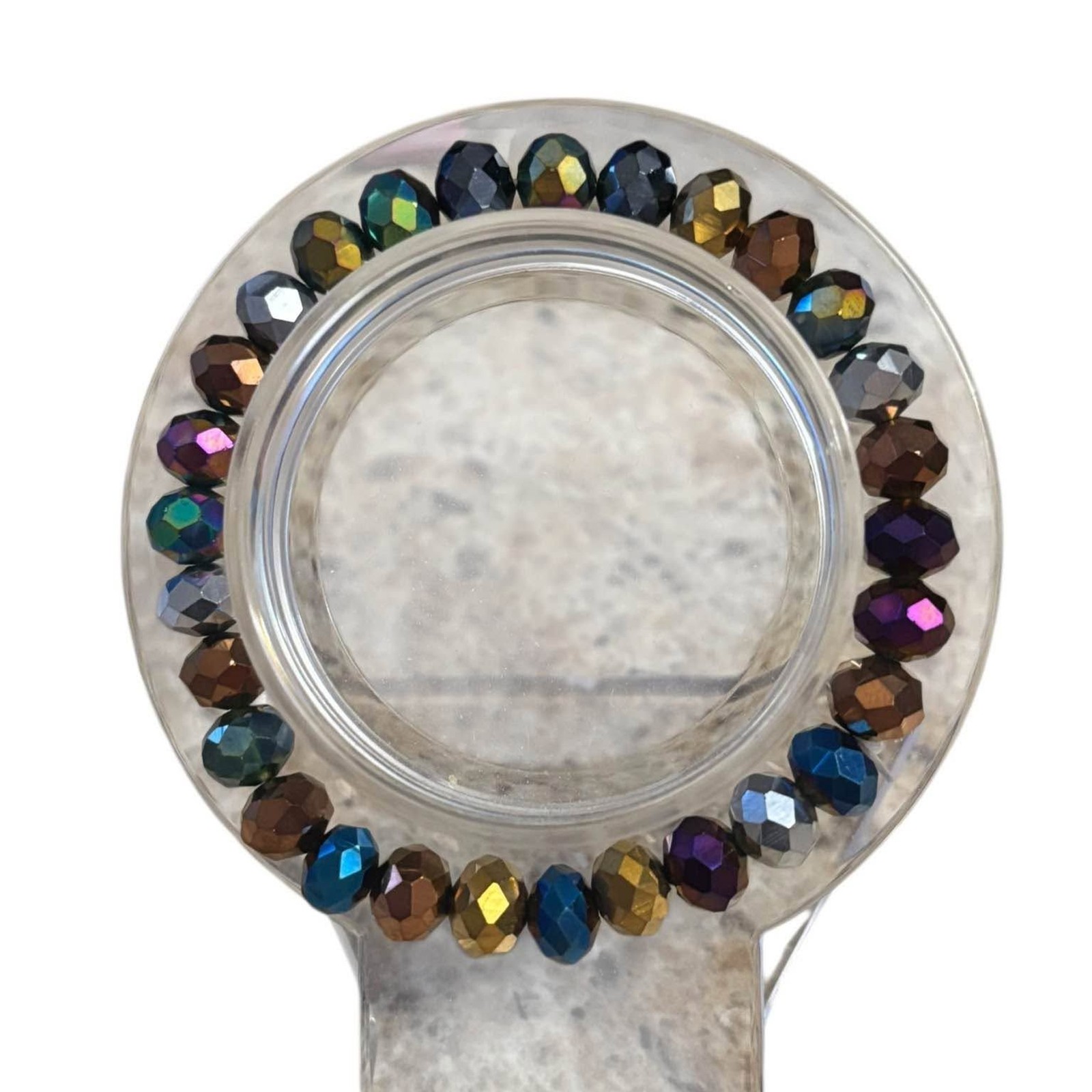 Handmade Glass Beaded Stretch Bracelet 0179