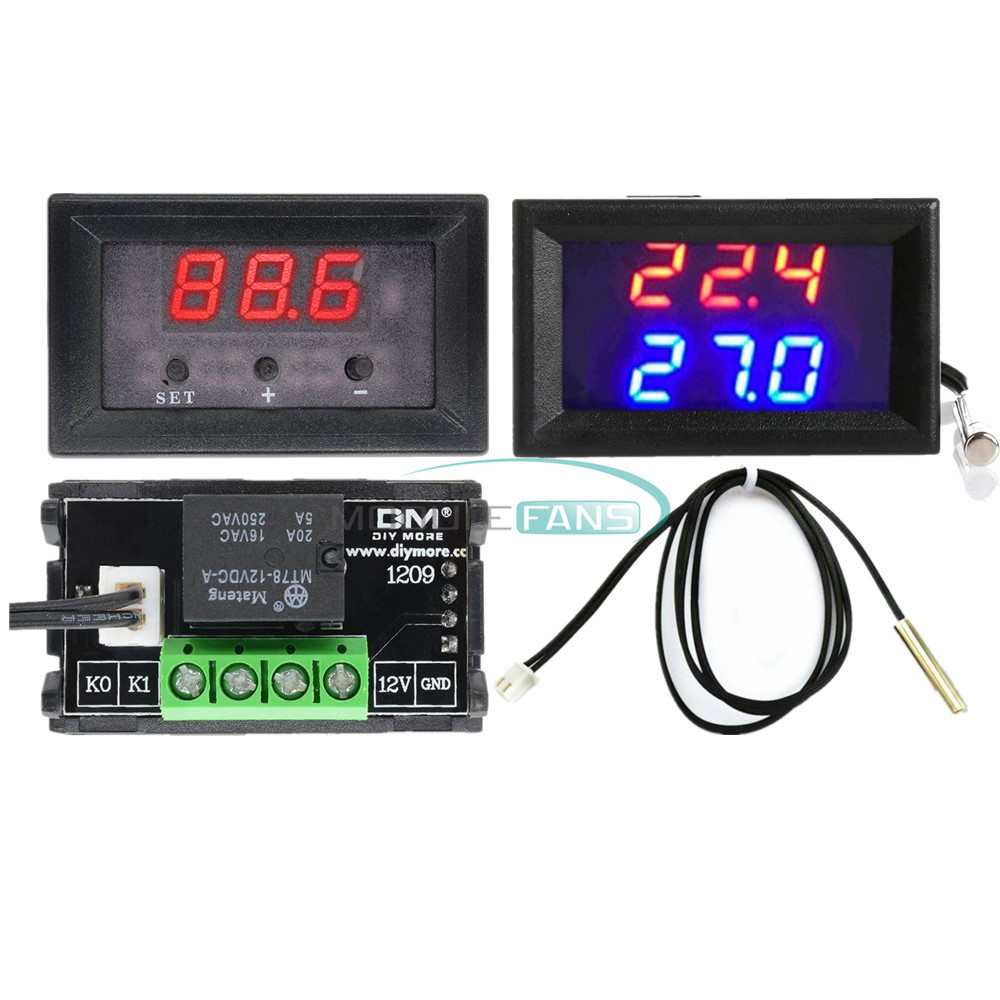 W1209 W1209WK Digital Thermostat Temperature Controller Sensor Case 50-110°C 12V