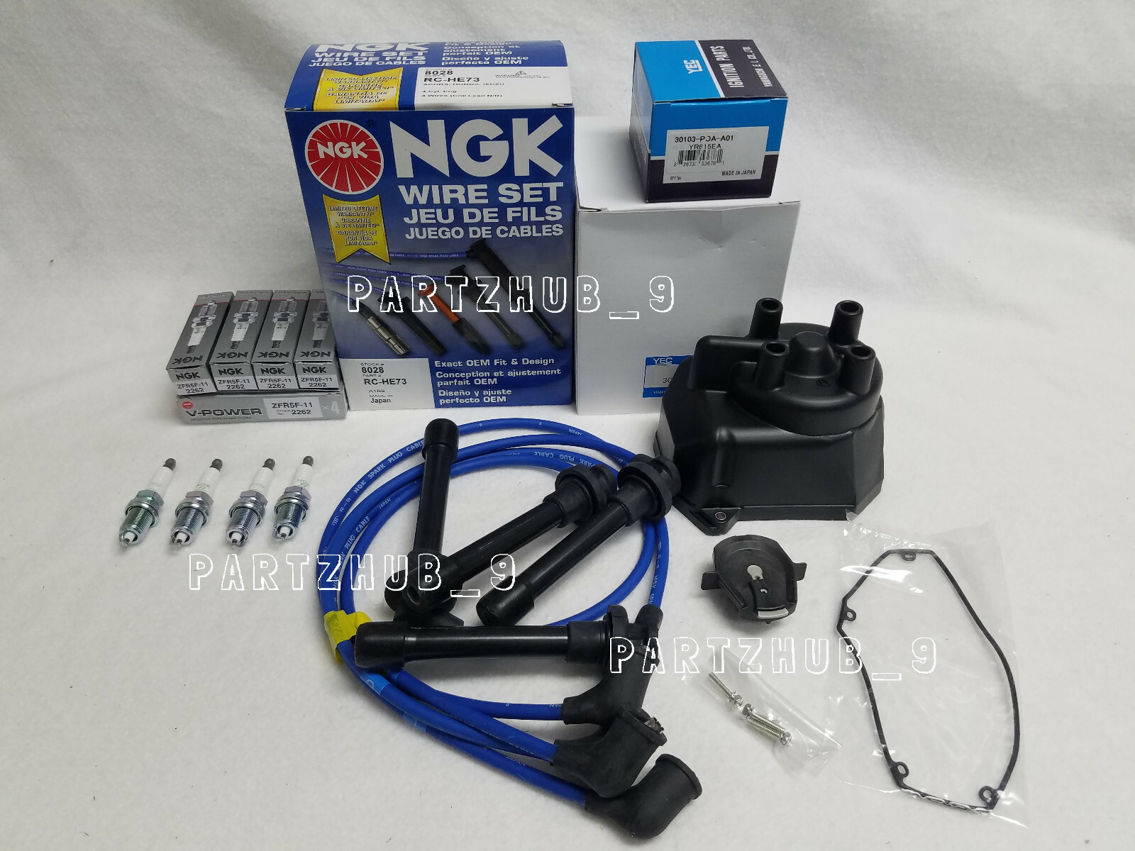 fits for 1998-2002 Honda Accord LX EX 2.3L 4cyl Tune Up Kit (NGK V-Power) #4