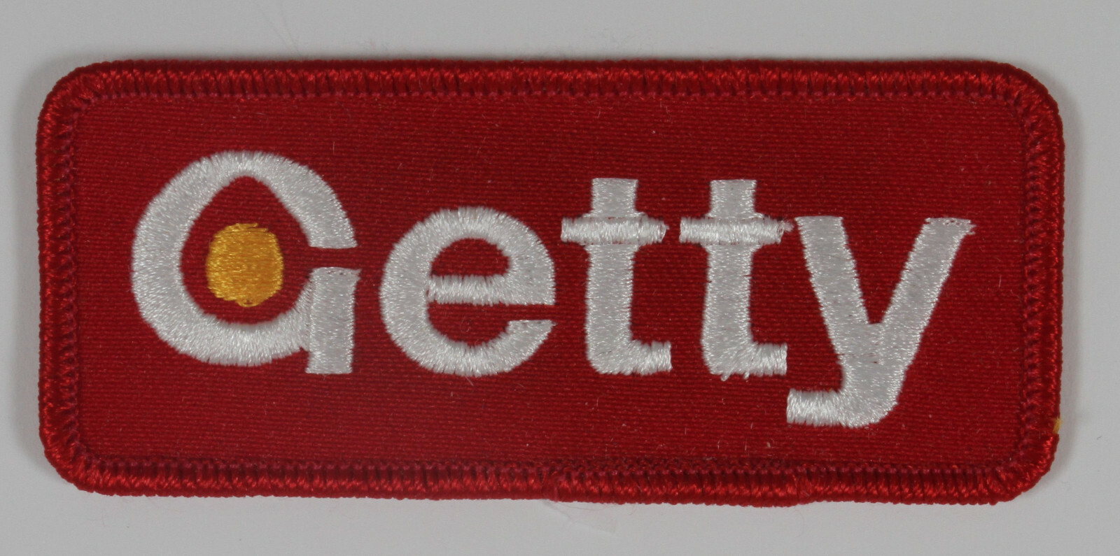VINTAGE GETTY SERVICE STATION PATCH GAS MOTOR OIL FUEL REPAIR DEALERSHIP UNIFORM