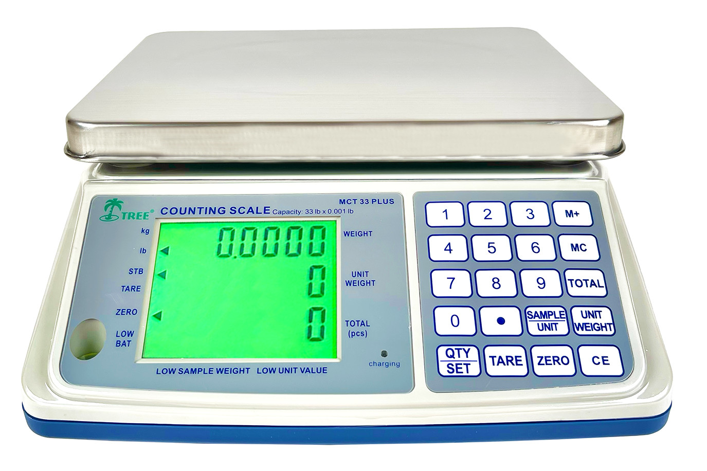 Tree MCT Plus 33 Counting Scale for Warehouse, Fast Stabilization 33lb x 0.001lb
