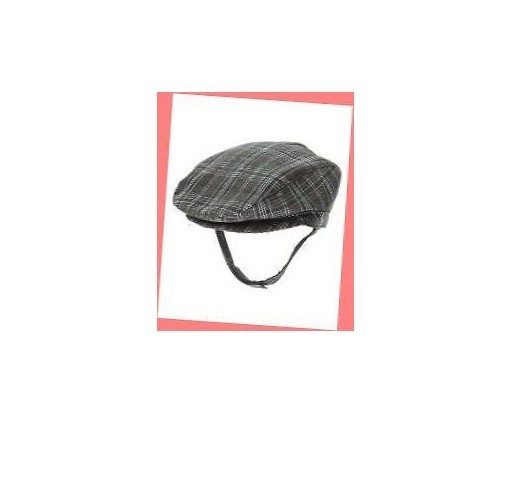 NWT Janie and Jack Boys Classic Cotton Slate Grey Twill Plaid Cap ~ U PICK Size