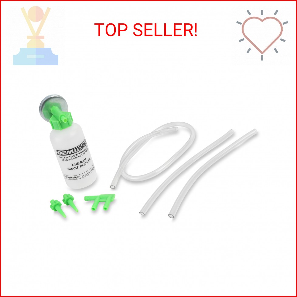OEMTOOLS 25036 Bleed-O-Matic One-Man Brake Bleeder Kit, Featuring An Opaque Brak