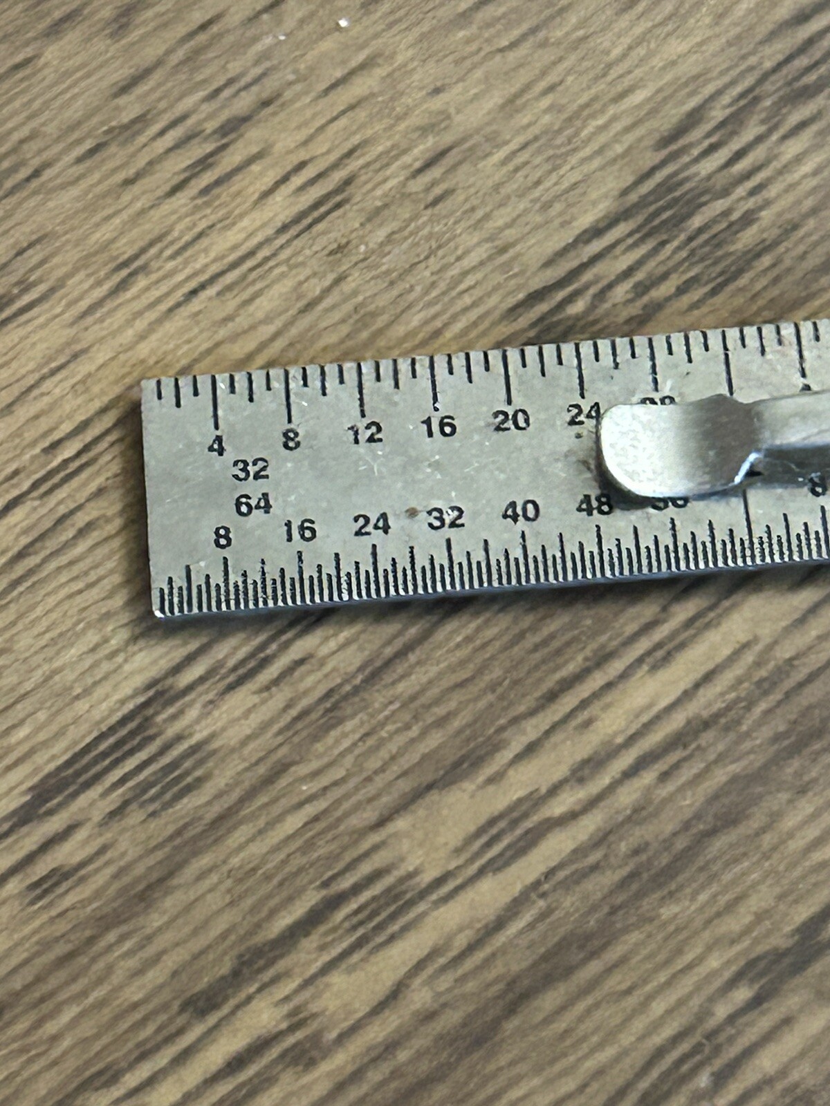 Vintage General No. 300 Stainless Steel Pocket Clip Ruler 6”