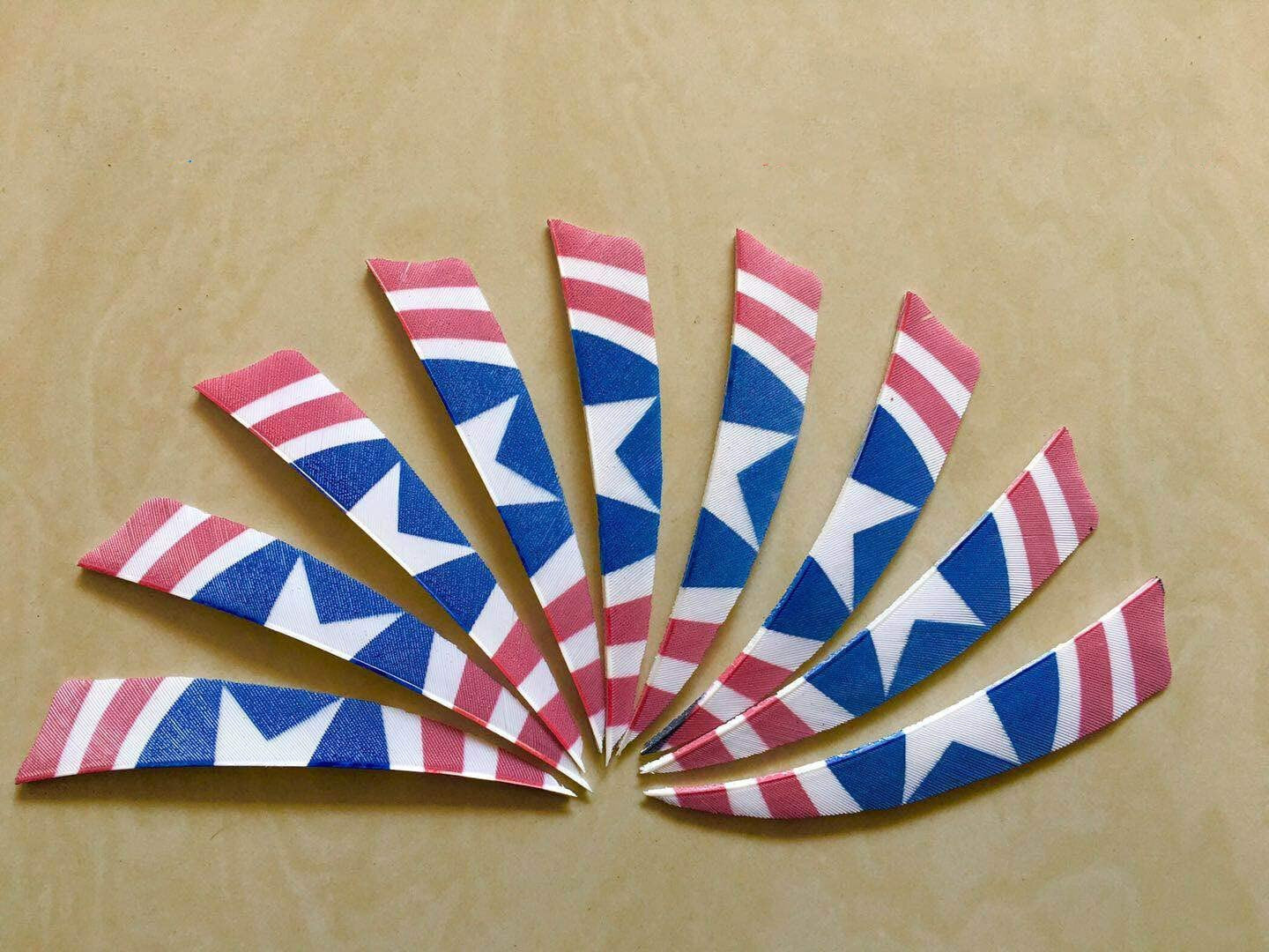 100Pcs Stars Turkey Feather Archery Fletches 4'' Arrow Fletching Right Wing DIY