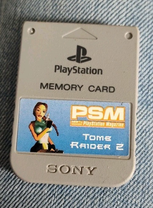 Tomb Raider 2 Laura Croft PSM PlayStation Magazine Sony OEM Memory Card