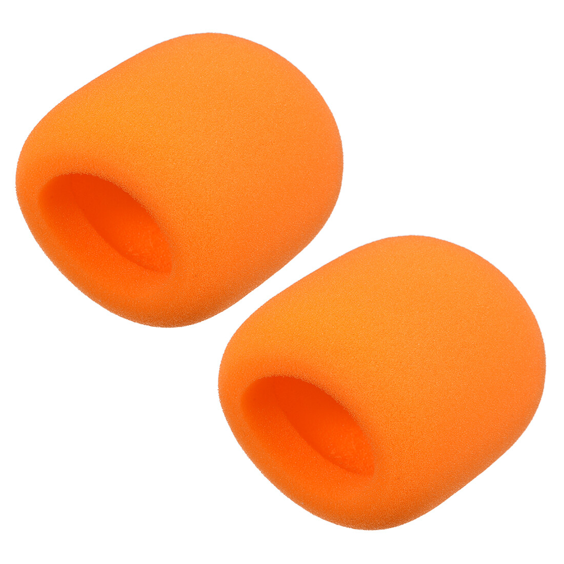 2PCS Thicken Sponge Foam Mic Cover Handheld Microphone Windscreen Orange for KTV