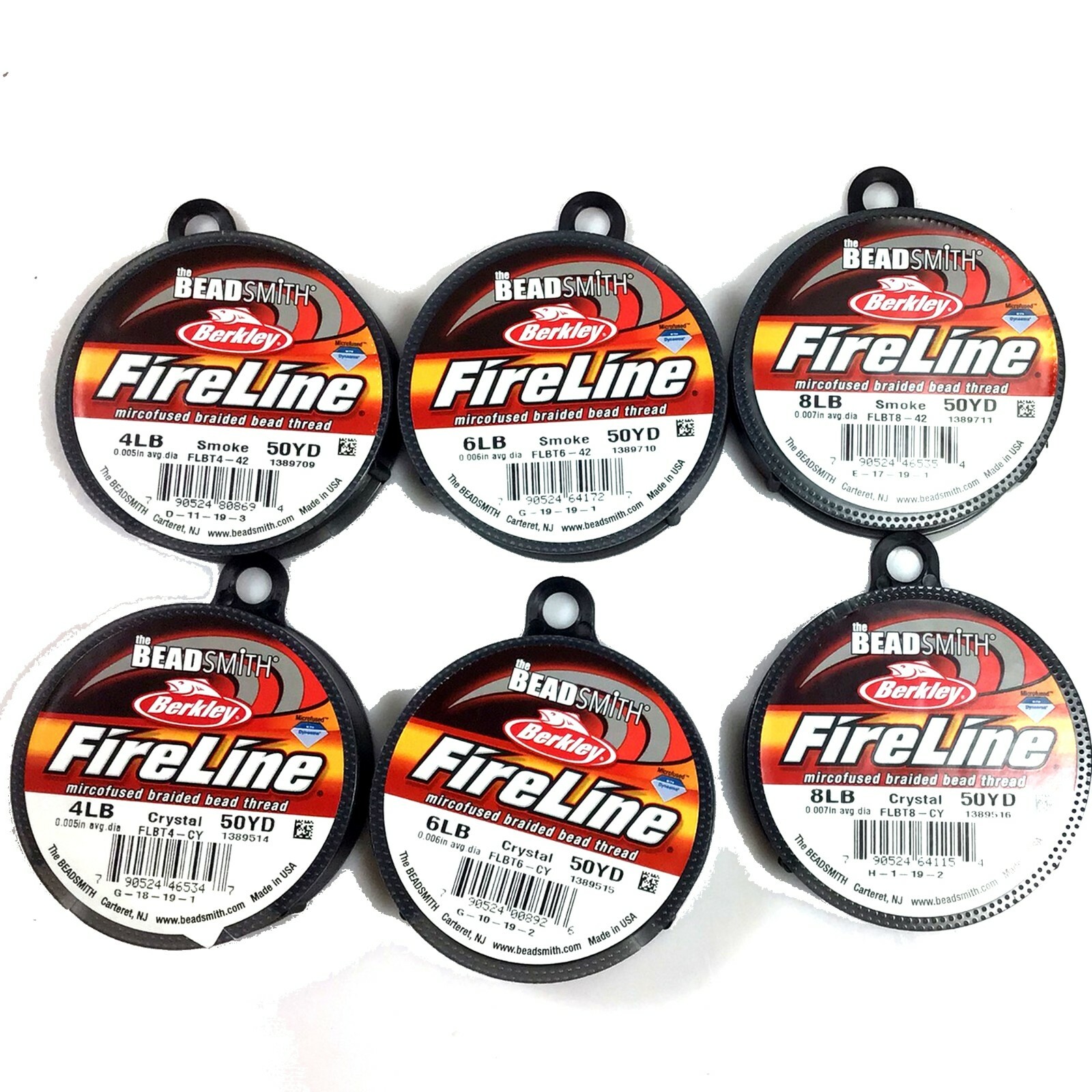 FireLine Beading Thread Cord Beadsmith 4LB 6LB 8LB Crystal Smoke 50 yard Jewelry
