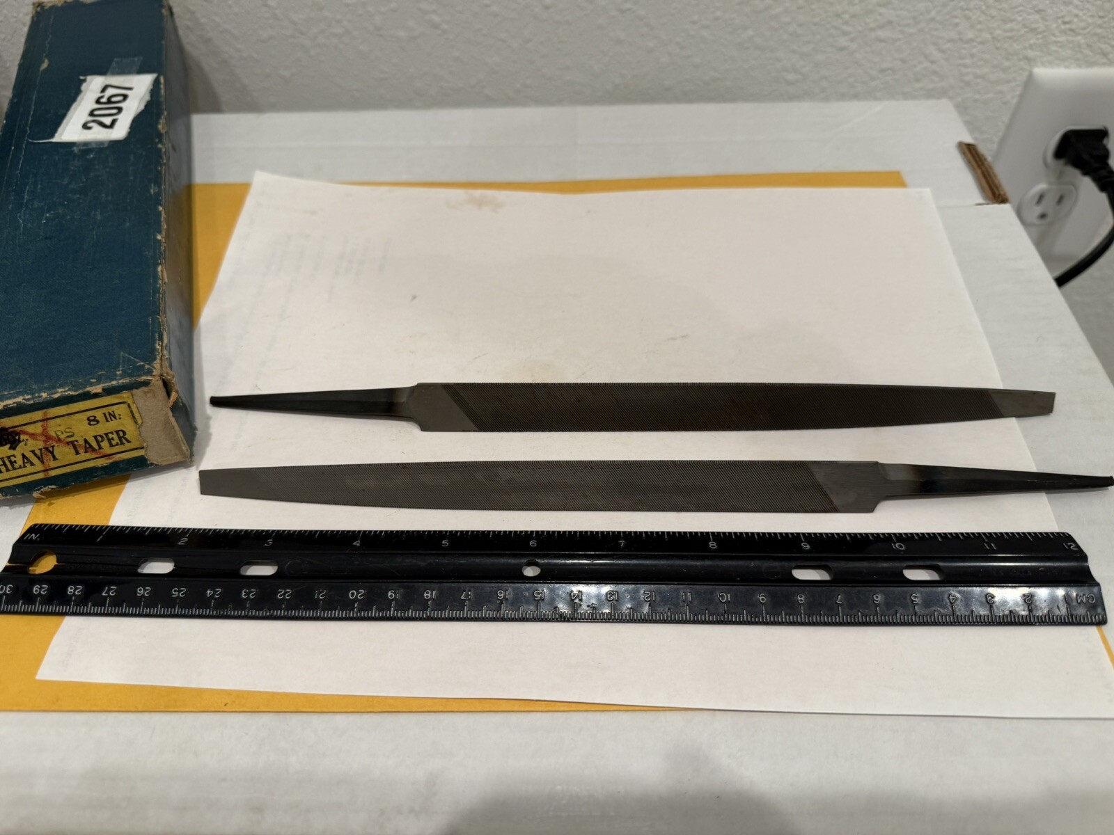 New Qty (2) 8” Heavy Taper (3 sided) Smooth Files