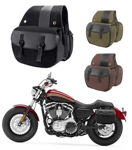 Quick-Easy Universal Fit Throw Over Motorcycle Canvas Biker Cargo Solid Black