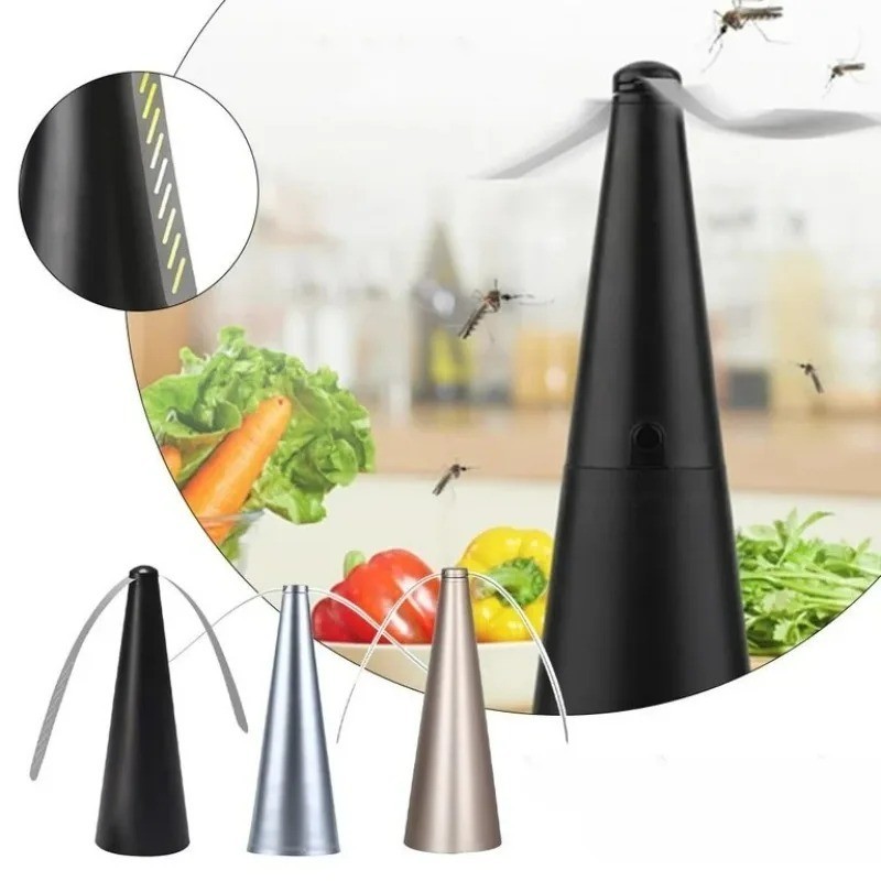 USB Electric Insect Repellent Fan Fly Killer Tabletop Food Cover Battery Powered