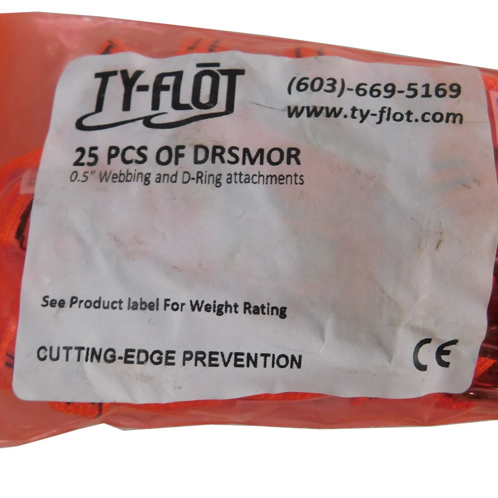 (Lot 100) NEW Ty-Flot DRSMOR D-Ring Web Attachment Tool Tether Lanyard .5"