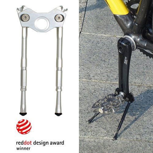 Gearoop Bike Bicycle CoolStand Aluminum Adjustable Side Stick 33-39mm ,  Silver