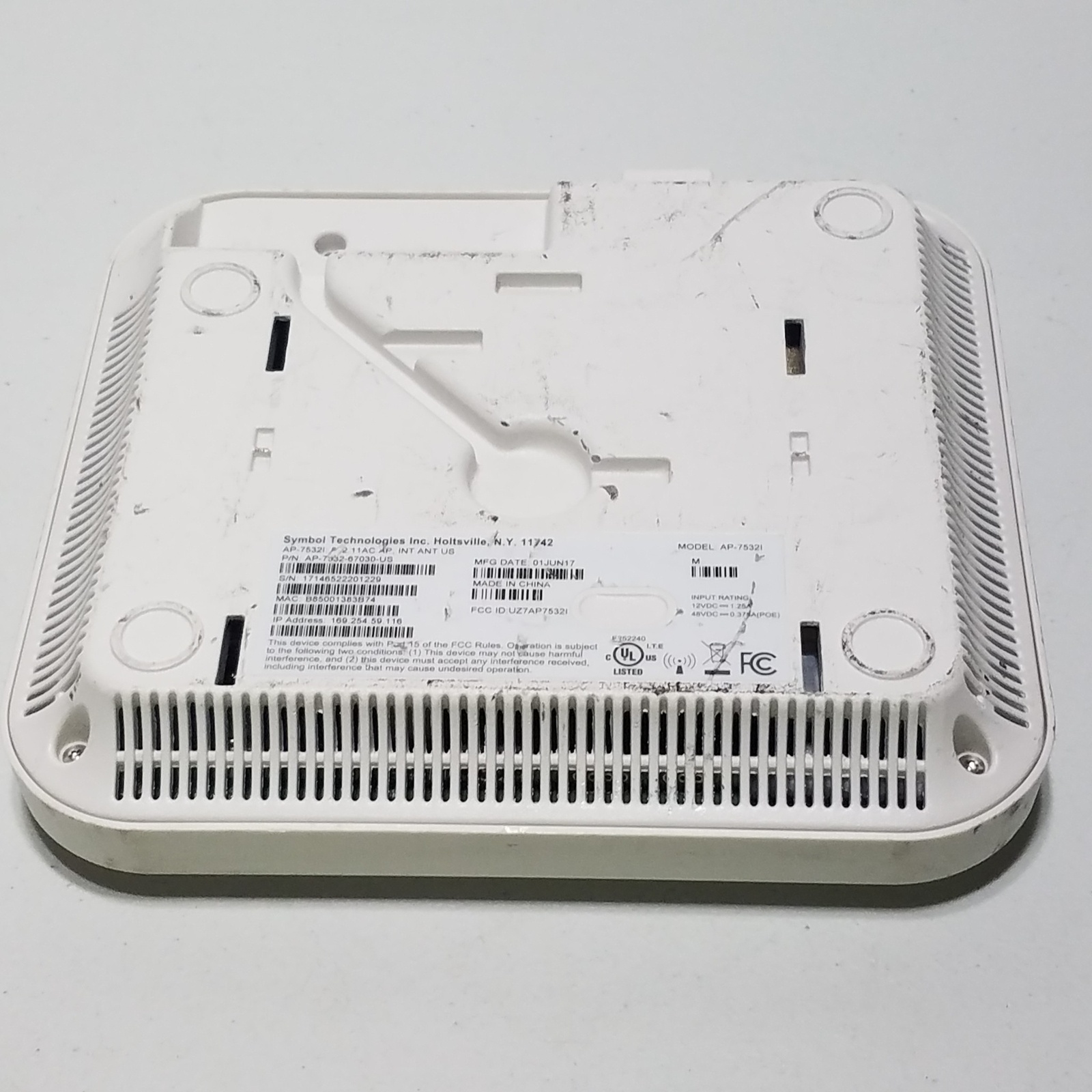 Symbol Technologies AP-7532I AP-7532-67030-US Wireless Access Point - White