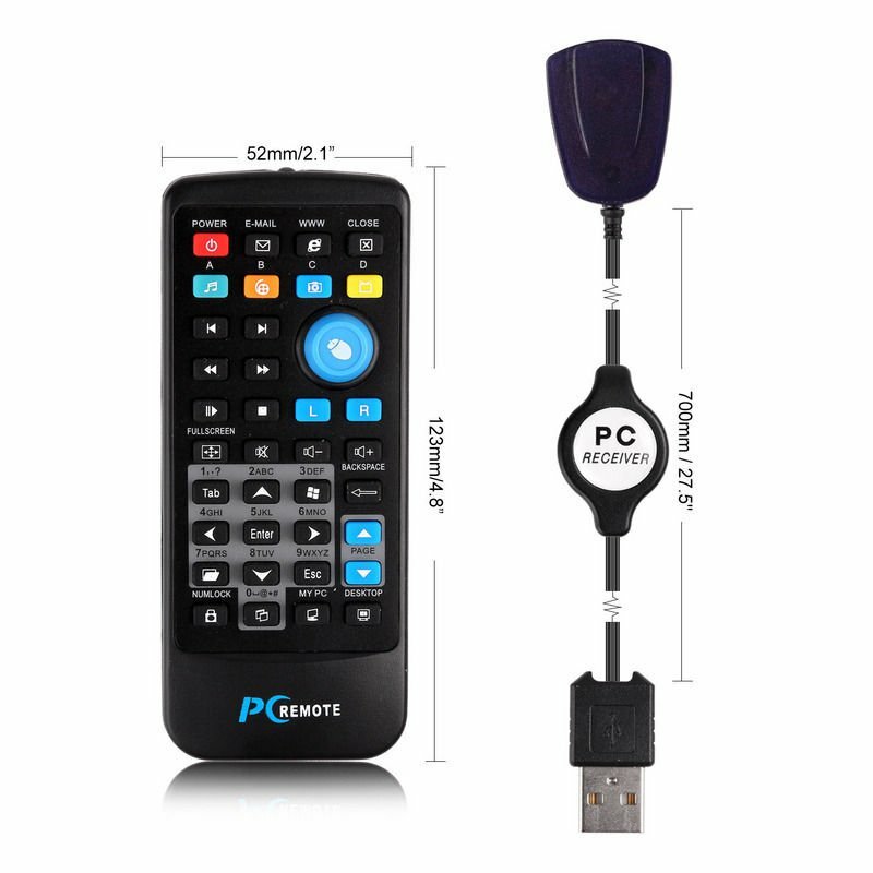 Wireless USB Laptop PC Mouse Keyboard Remote Control Media Center Controller