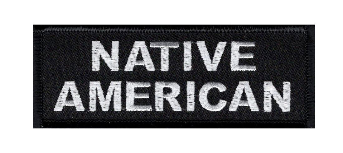 Native American Indian Embroidered 4.0 X 1.5 Iron on Sew on Patch (MTI-12)