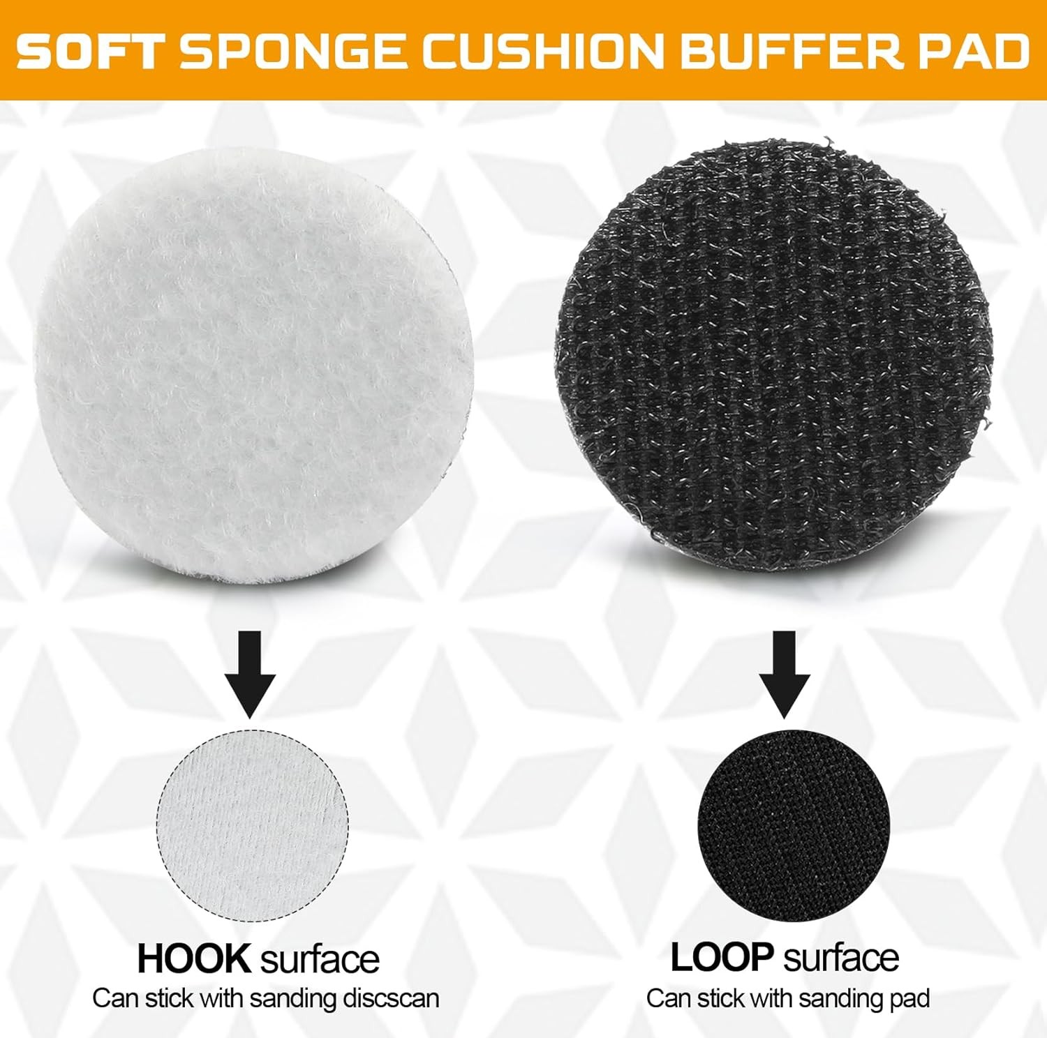 5 Pack 1 Inch Soft Foam Hook and Loop Cushioning Buffer Pads, 25mm