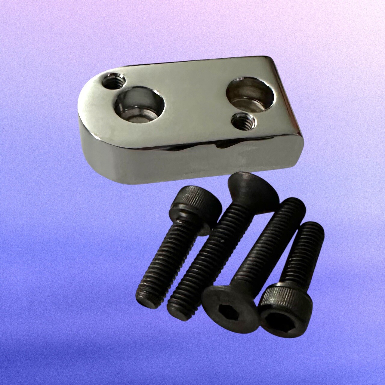 NW Paintball Chrome Low Profile 3/8” Spyder Bottomline ASA Adapter Block B