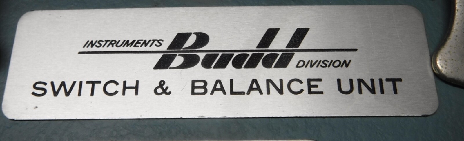 BUDD STRAIN INDICATOR AND SWITCH & BALANCE UNIT UNTESTED CONDITION