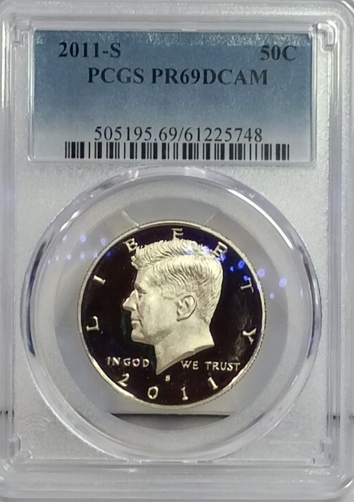 2011 S PCGS PR69DCAM Year Set--14 Coin Set, With $1 .50, .25, .10, .05, & .01