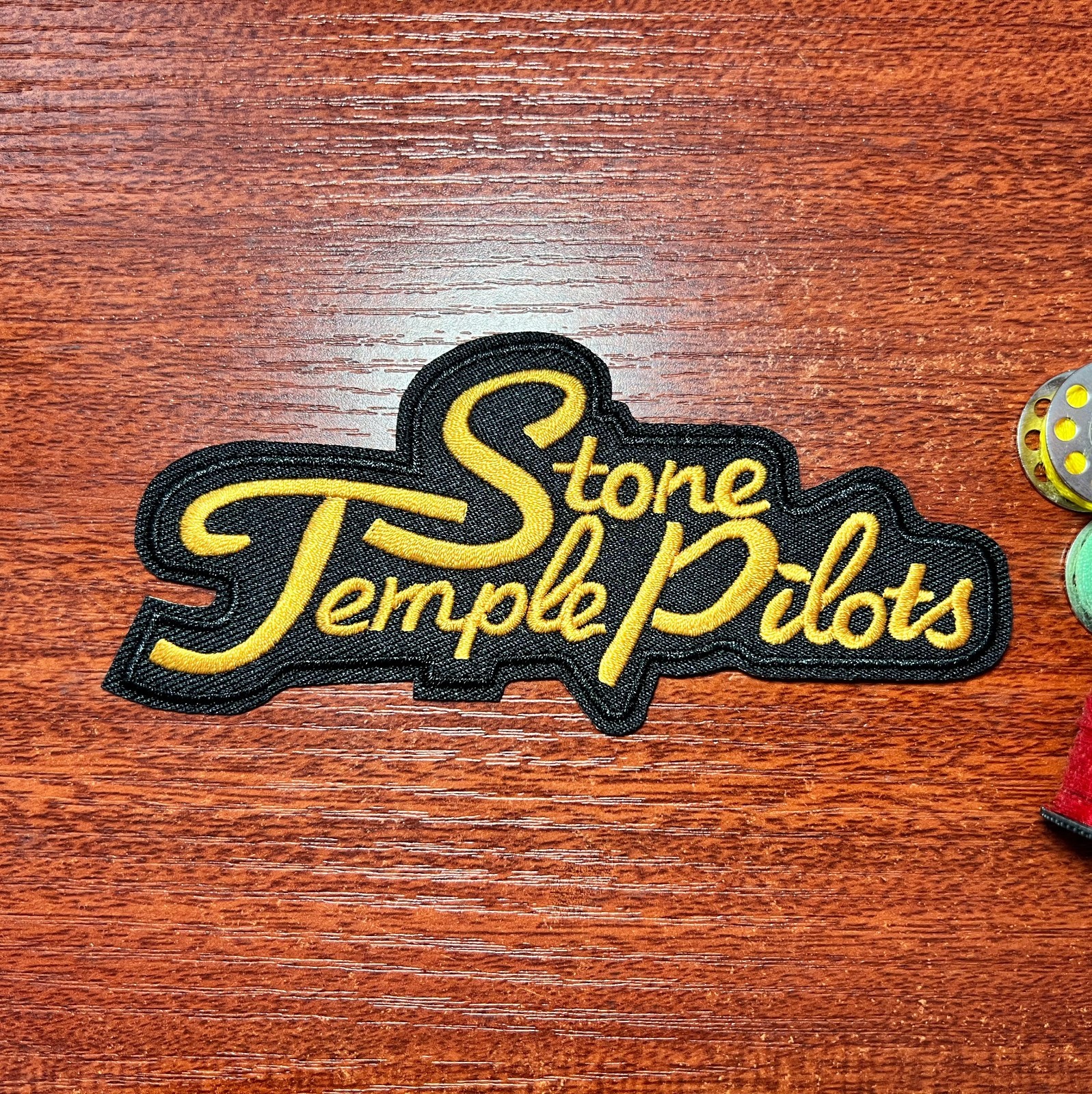 STP Band Patch Stone Temple Pilots Alt Grunge Rock Embroidered Iron On 2.5x5"