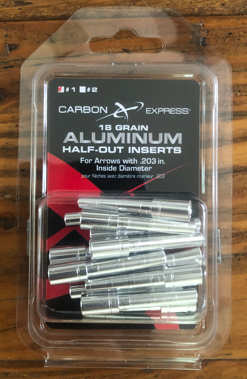 Carbon Express Half Out Inserts  # 1 .203 ID (Inside Diameter) 18 Gr - Aluminum