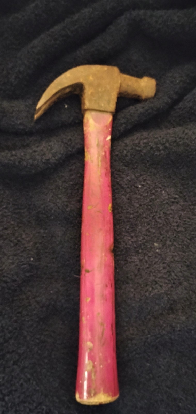 Vintage 13" Claw Hammer Red Wood Handle 1940s