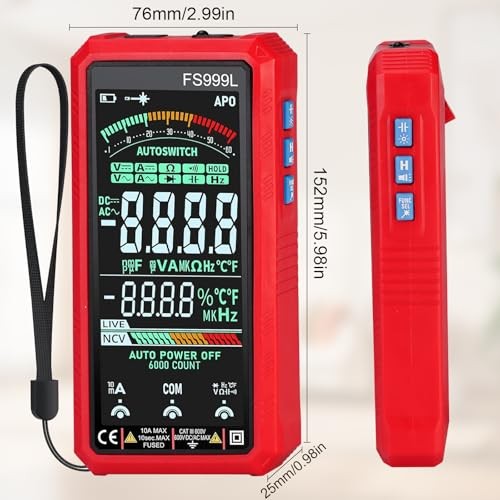 Digital Multimeter, FS999L Multimeter, USB Rechargeable Digital Multimeter –