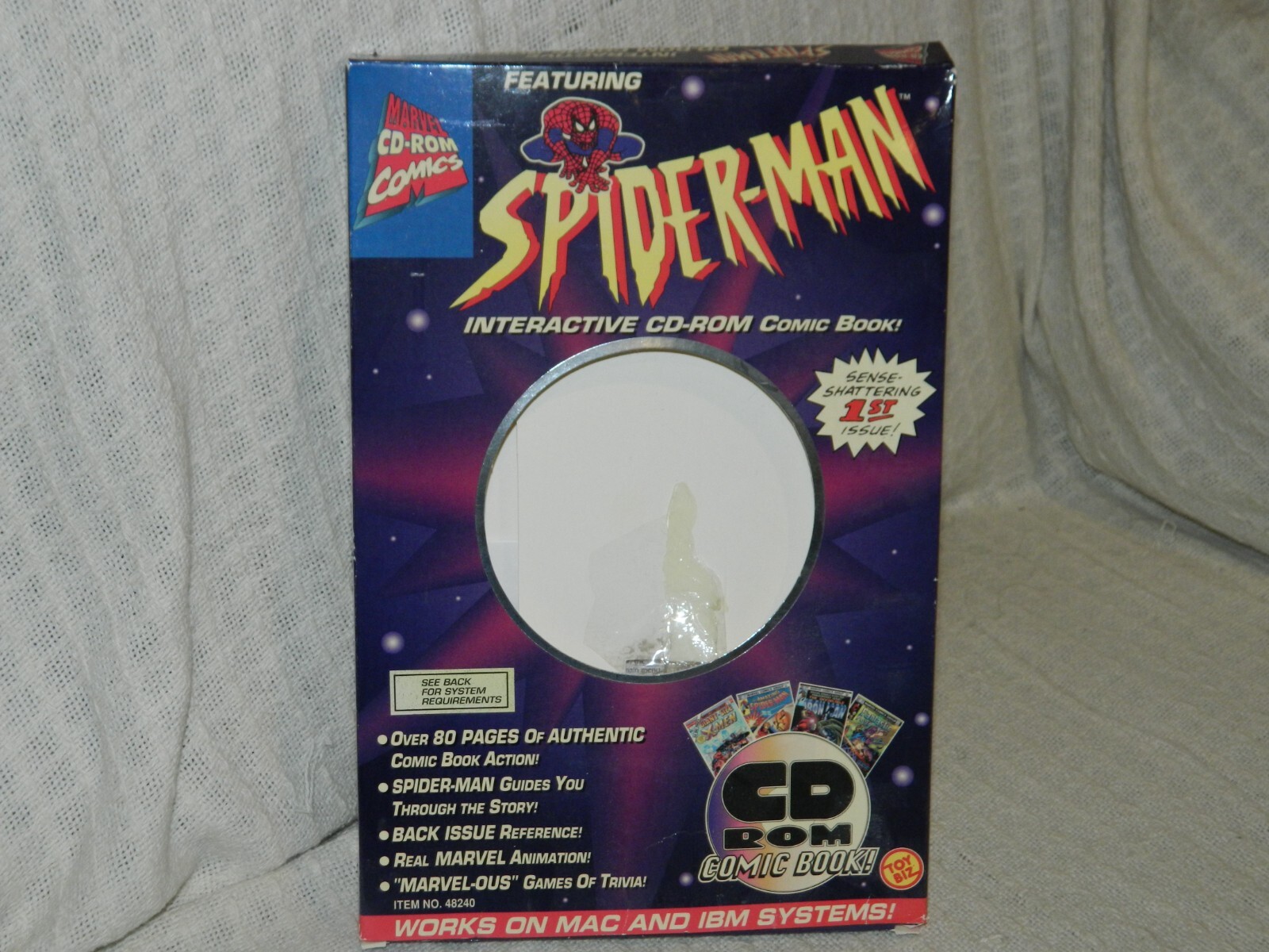 ToyBiz Marvel Comics Spider-man Interactive Comic Book Box ONLY *READ NO GAME*