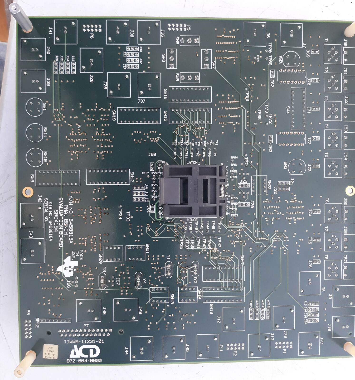 Texas Instruments A/W 6458818A PWA Bench Evaluation Board SRC4194