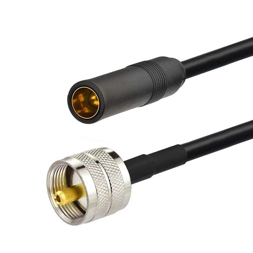 Eightwood PL259 UHF Male to DIN FM/AM Female 12in, pl259 din female 12in