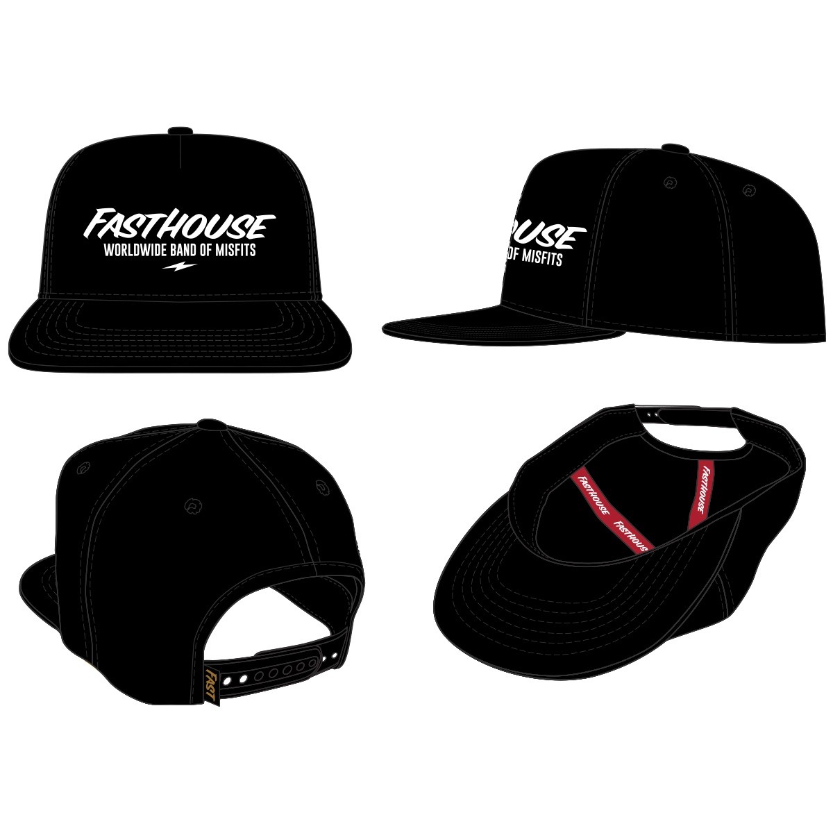 FastHouse 3210495007 - Enterprise Oversized Hat Black XL