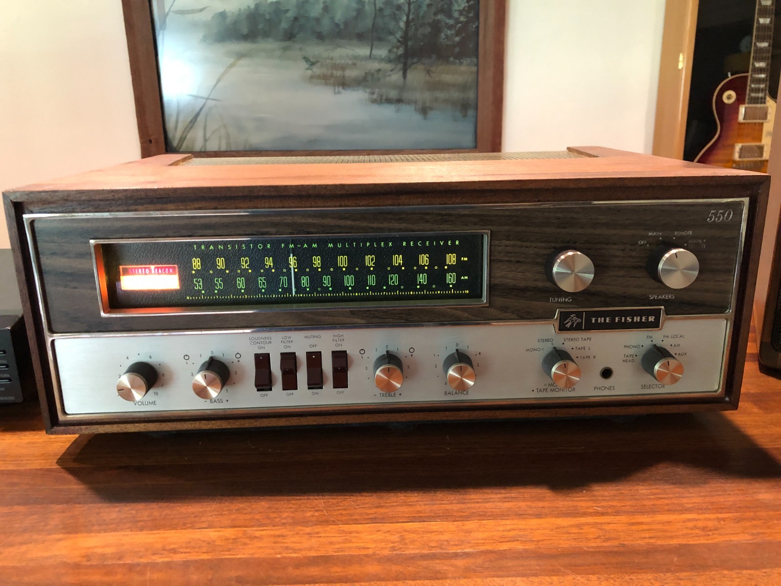 Vintage 1968 Fisher 550-T Stereo Receiver, Museum Quality, Pro Restored